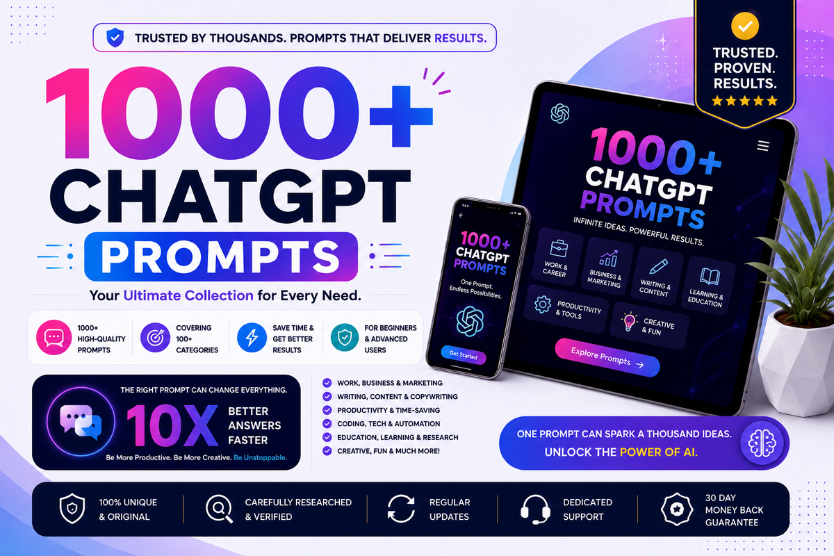 Unlock 1,000+ Powerful AI Prompts and Create Better Content Faster